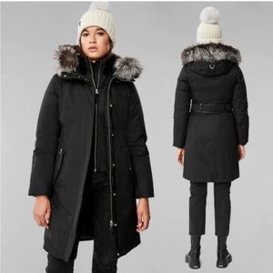 Mackage Women Down Coat With Removable Silverfox Fur |HARLOWE-X| Black XL